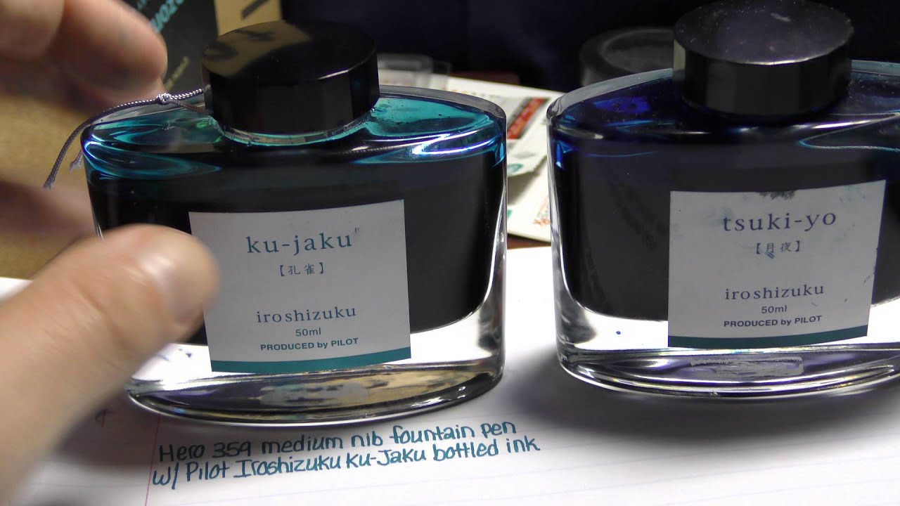 Testing Pilot Iroshizuku Ku-Jaku ink in several pens part 2!