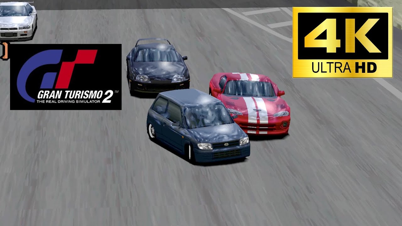 PS1を「4k画質」で蘇らせてみた!【グランツーリスモ2】ダイハツミラ vs チューンドカー　Granturismo2 4K 60FPS #11