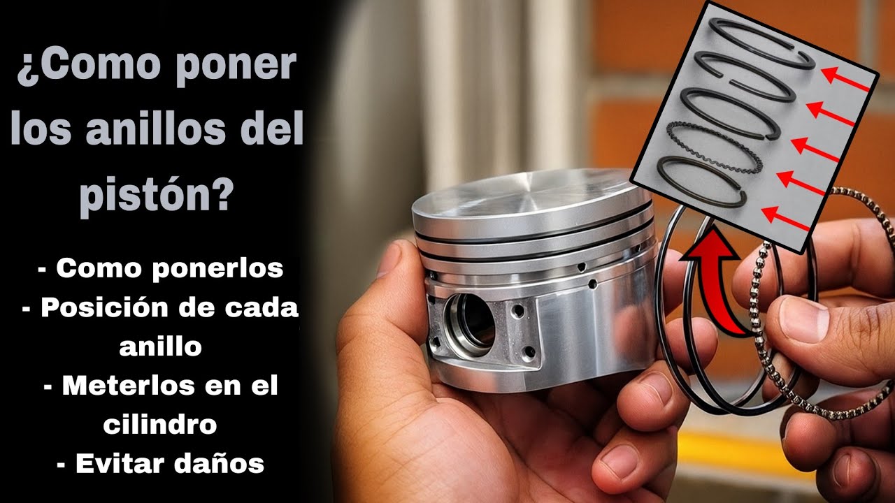 Posición correcta de cada anillos del pistón | Muy fácil 