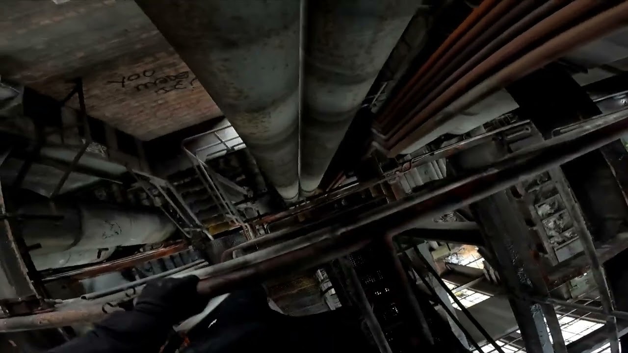 Climbing Through Collapsed Factory