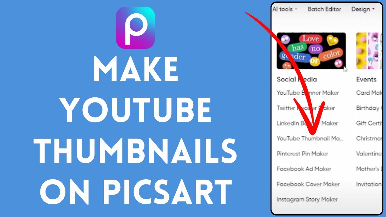How to Design YouTube Thumbnails on PicsArt 2024 | Make YouTube Thumbnail