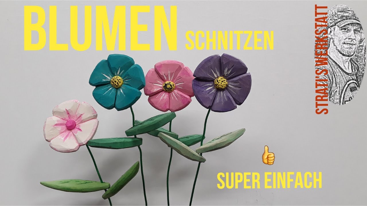 Blumen schnitzen, super einfach,ideal für Anfänger, #Schnitzen