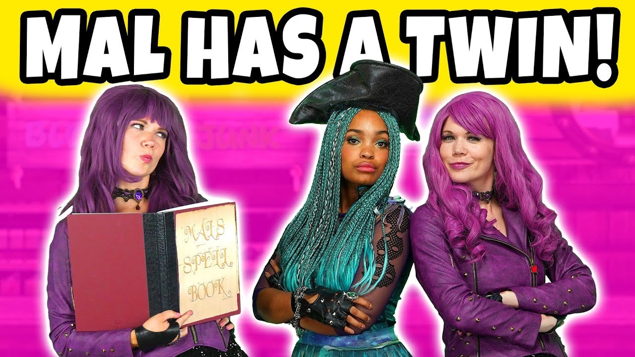 MAL HAS A TWIN. Uma Clones Mal after they Fight. Descendants 3 Movie Video.