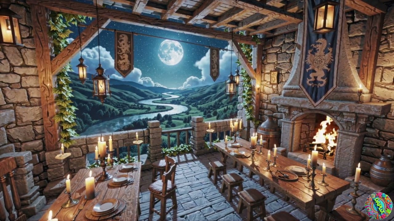 Moonlit Tavern &ndash; Mystic Medieval Dreamscape | Music to Relax, Focus, & Sleep