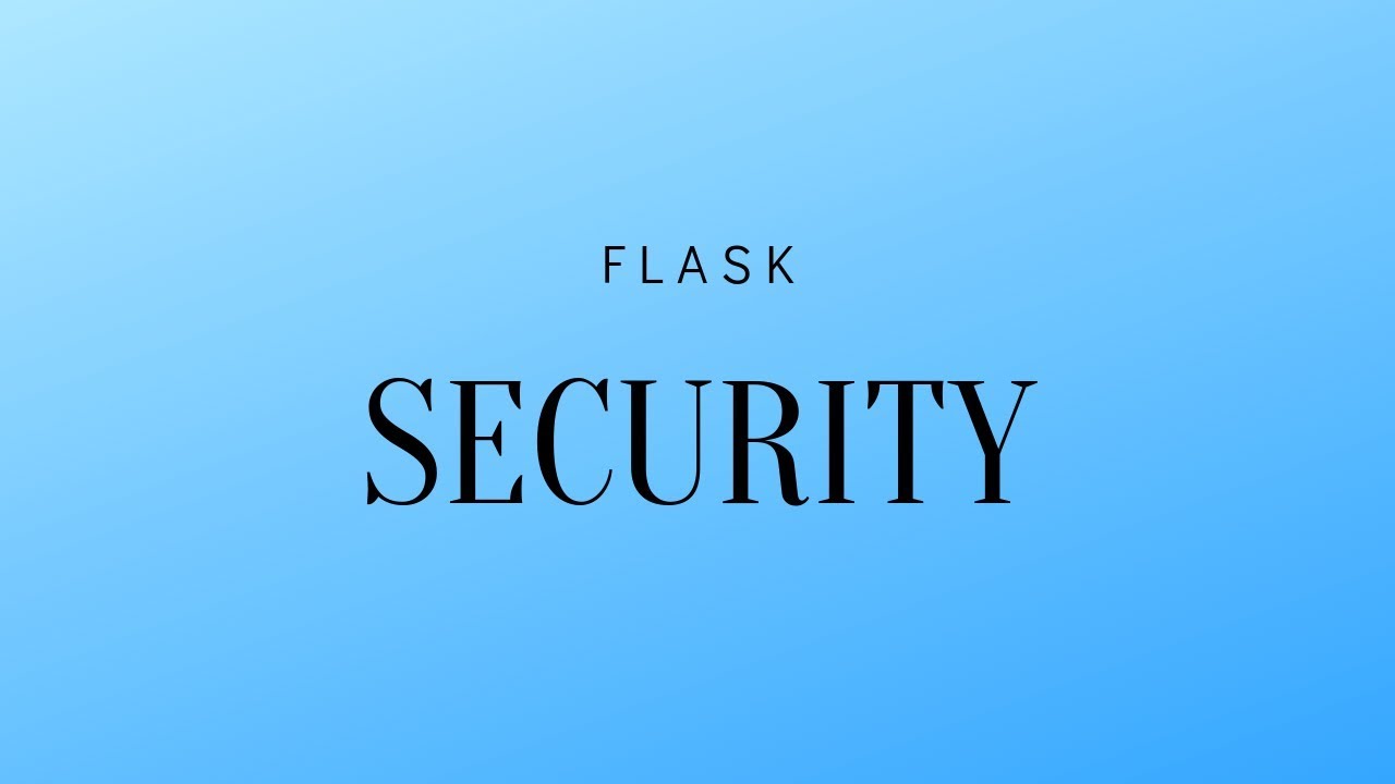 Введение в Flask-Security