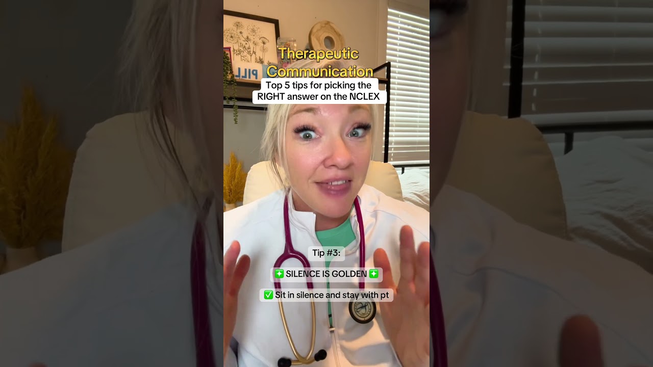 Therapeutic communication NCLEX tips for Nurses #nclexprep