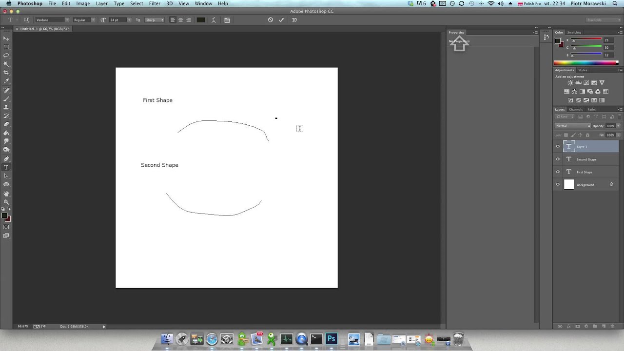 Drawing shapes using pen tool and merge two and more anchor points ( Photoshop CC )