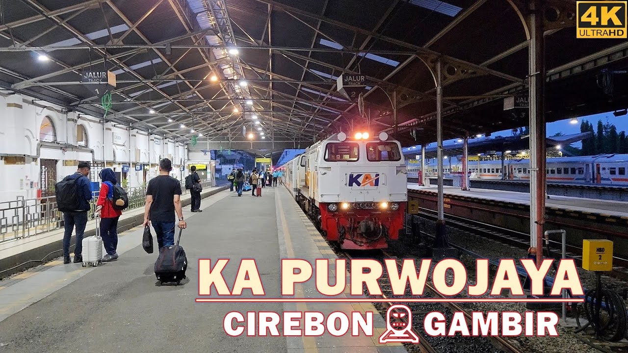 Cirebon to Gambir Station by KA Purwojaya Train🚆❗ Setasiun Cirebon Station ke Jakarta Gambir