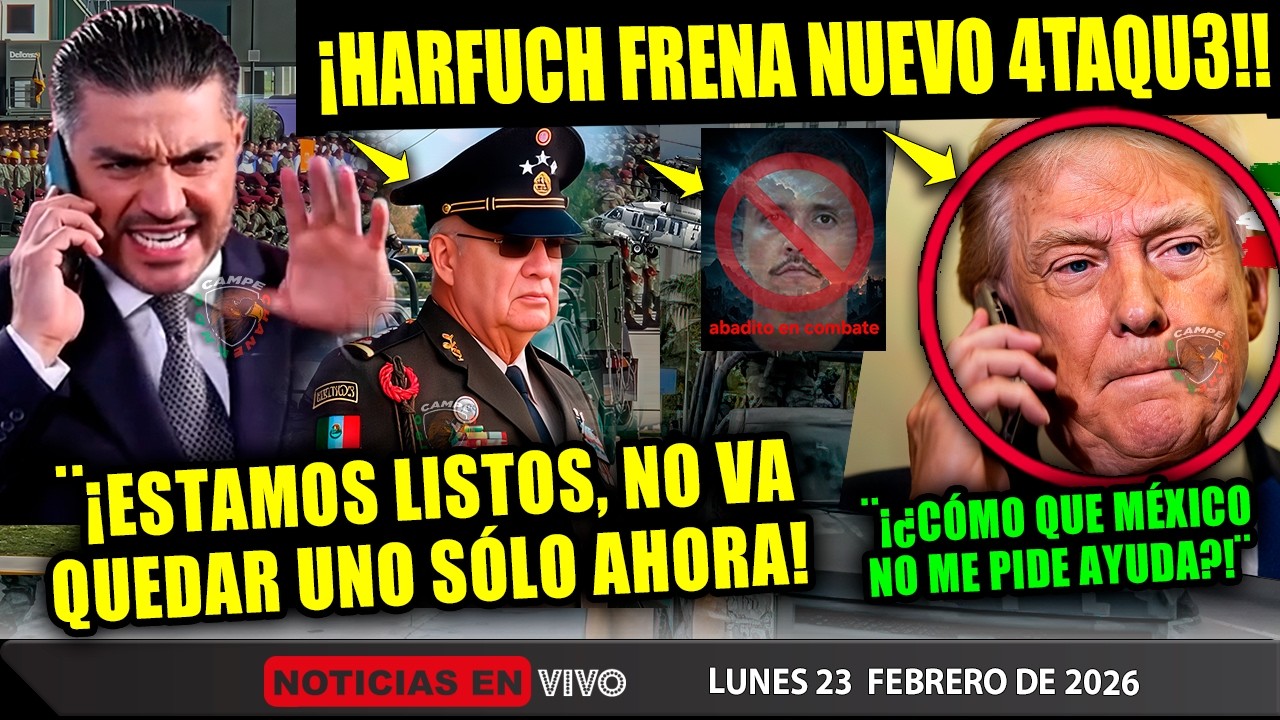 ACABA DE PASAR! HARFUCH FRENA NUEVO 4T4QU3 ANTE LA CAIDA DEL MECHO ¡TRUMP QUERÍA PARTICIPAR AHORA!