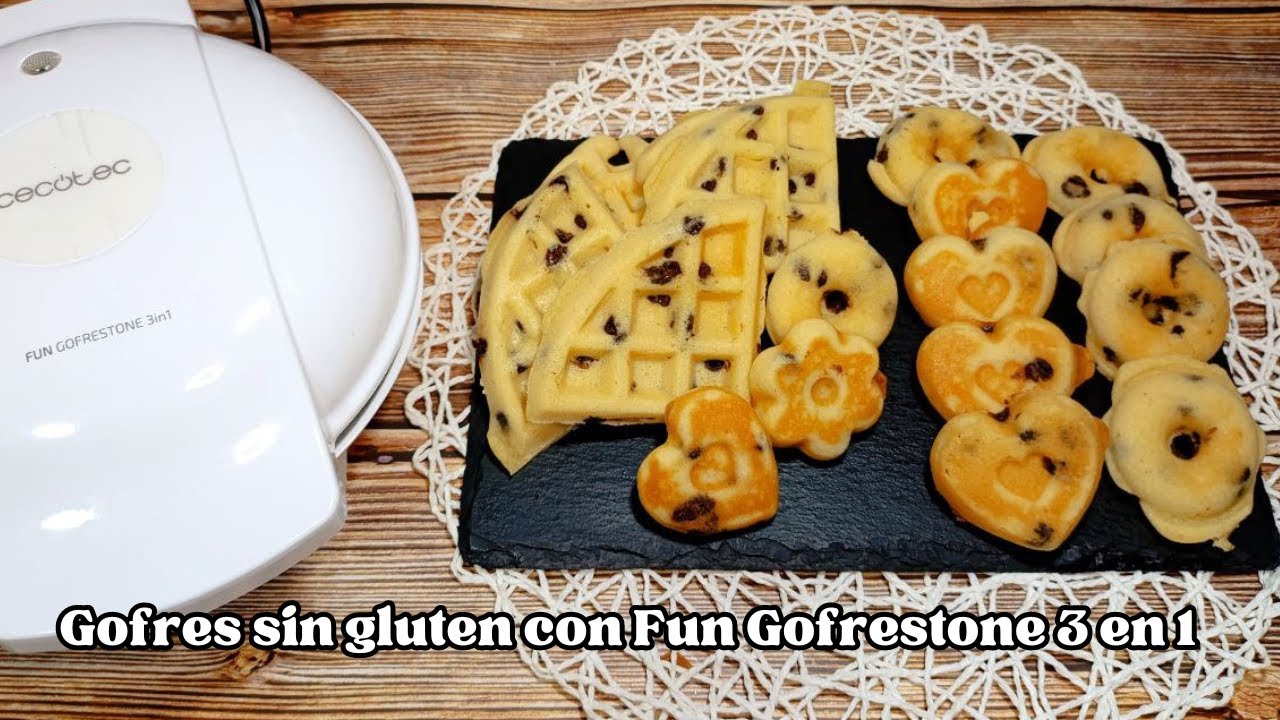 🥞 GOFRES CASEROS SIN GLUTEN en GOFRERA Fun Gofrestone 3 en1 fáciles y rápidos de preparar 😍