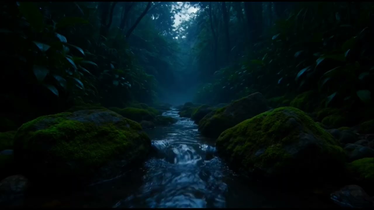 🌙 Deep Night Forest Stream – 10 Hours for Deep Sleep