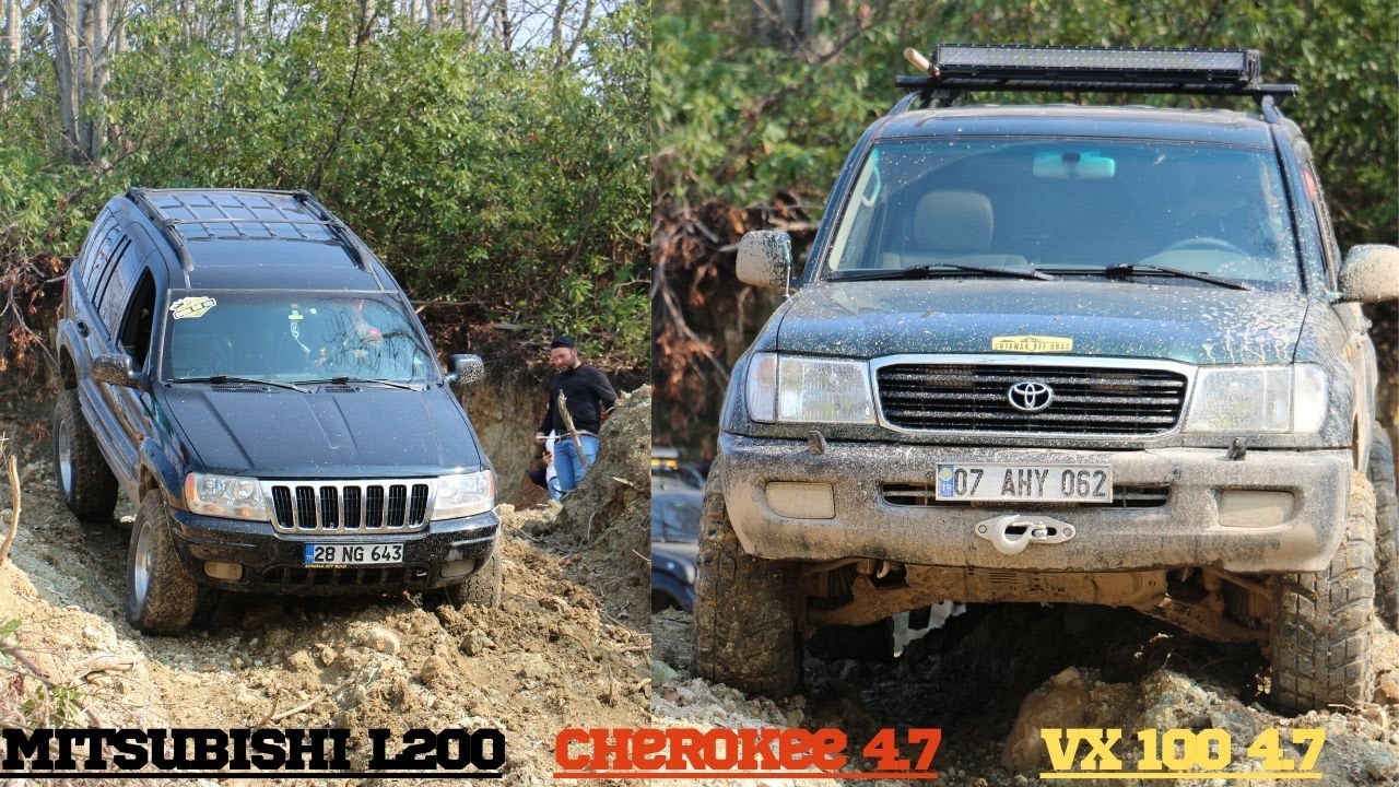 L200 vs Jeep Cherokee 4.7 vs TOYOTA Land Cruiser vx100  OFF ROAD 4WD JEEP SAFARİ @TURKIYE  ( 2.ETAP)