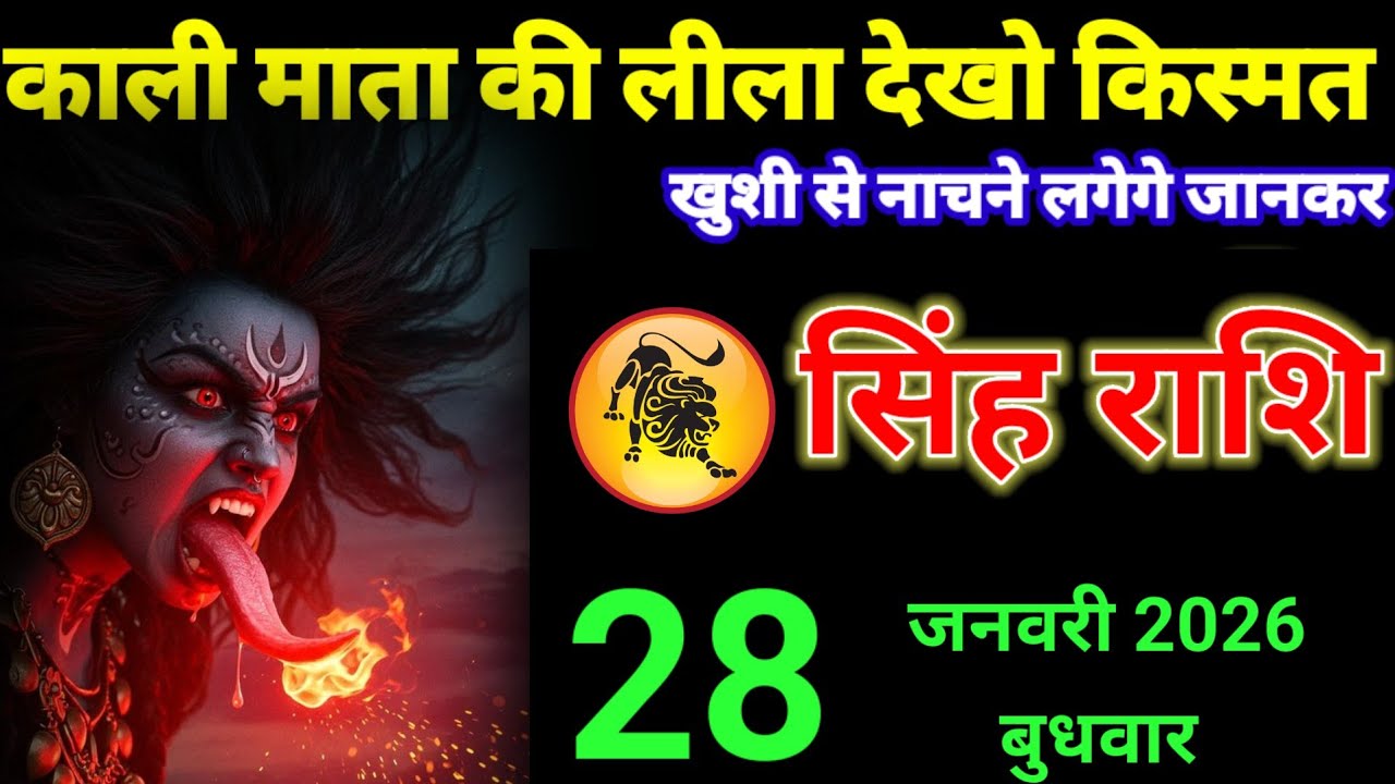 सिंह राशि वालों 28 जनवरी काली माता की लीला देखो किस्मत खुशी से जानकर नाचने #leo