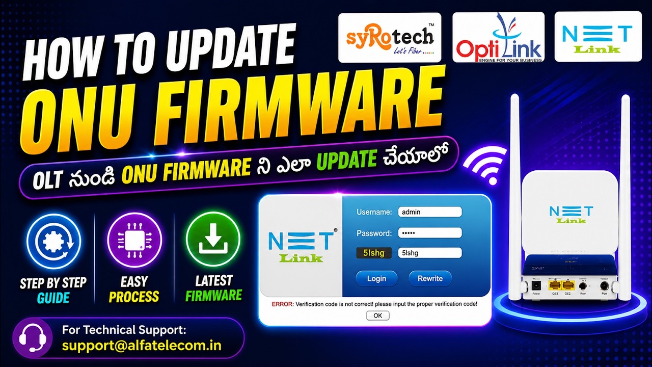 how to update onu firmware From Syrotech, netlink,vsol olts