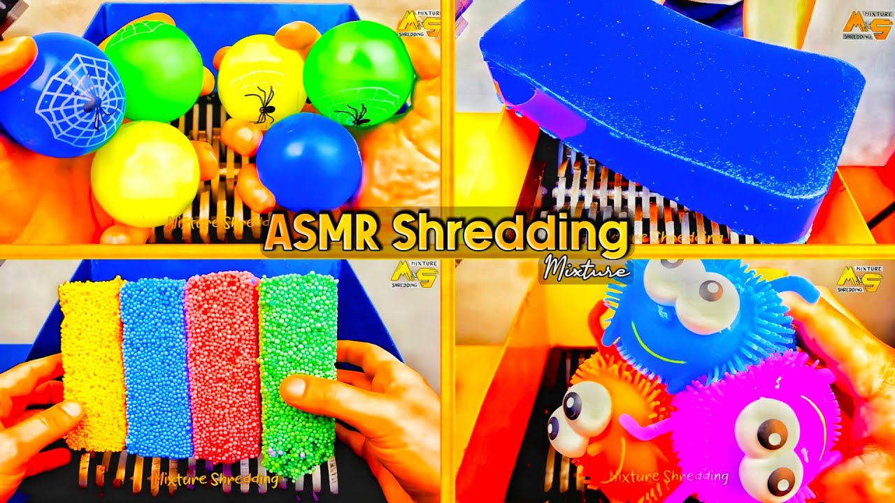 Satisfying ASMR Compilation | Shredding Foam Clay, Jelly, Big Red Slime And More | Mixture Shredding