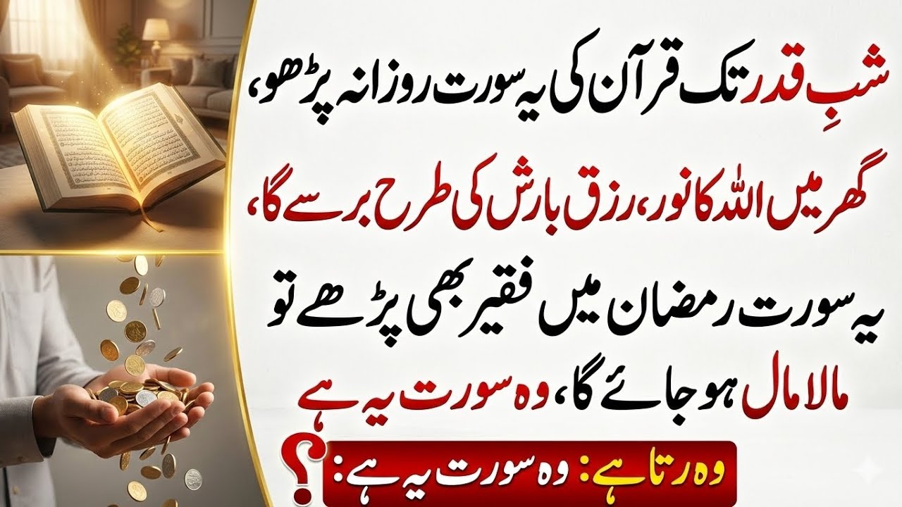 Powerful Surah to Recite on Shab-e-Qadr | Increase Rizq and Blessings in Ramadan