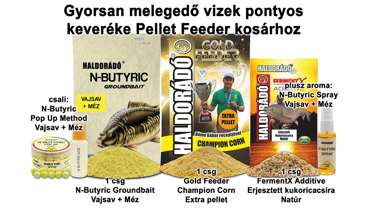 Tavaszi fog&oacute;s receptek felmelegedő vizekre 2025 - 11. r&eacute;sz Pontyos kever&eacute;k Pellet Feeder kos&aacute;rhoz