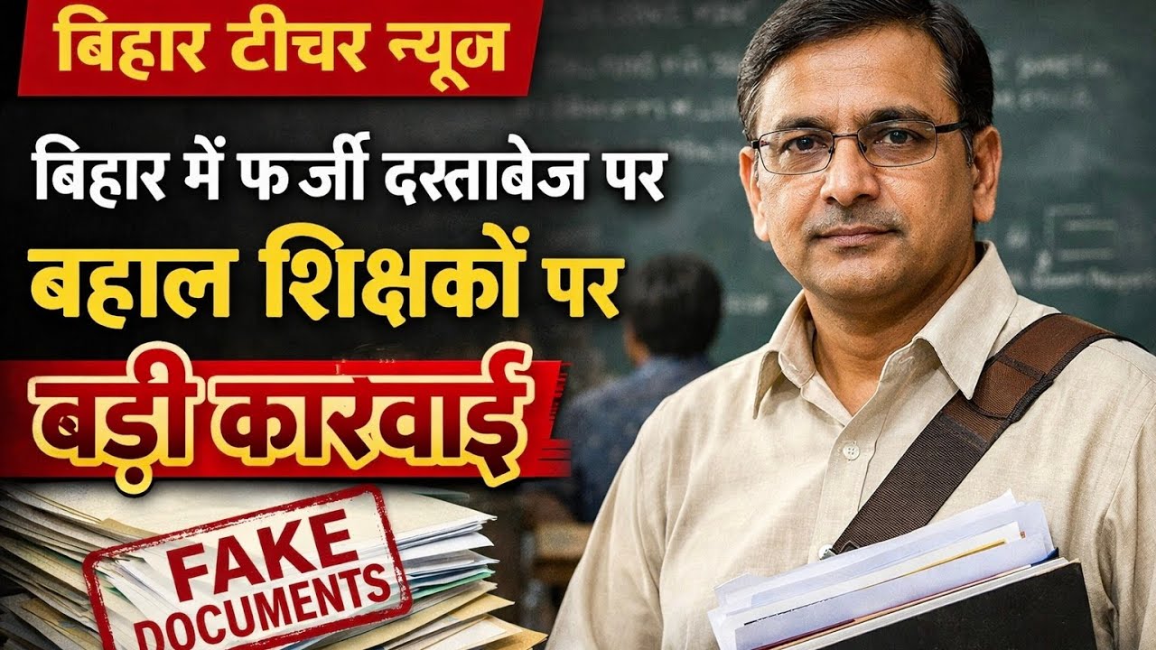 बिहार में फर्जी दस्तावेज़ वाले शिक्षकों पर बड़ी कार्रवाई! TR1, TR2, TR3 नियुक्तियों की होगी जांच 