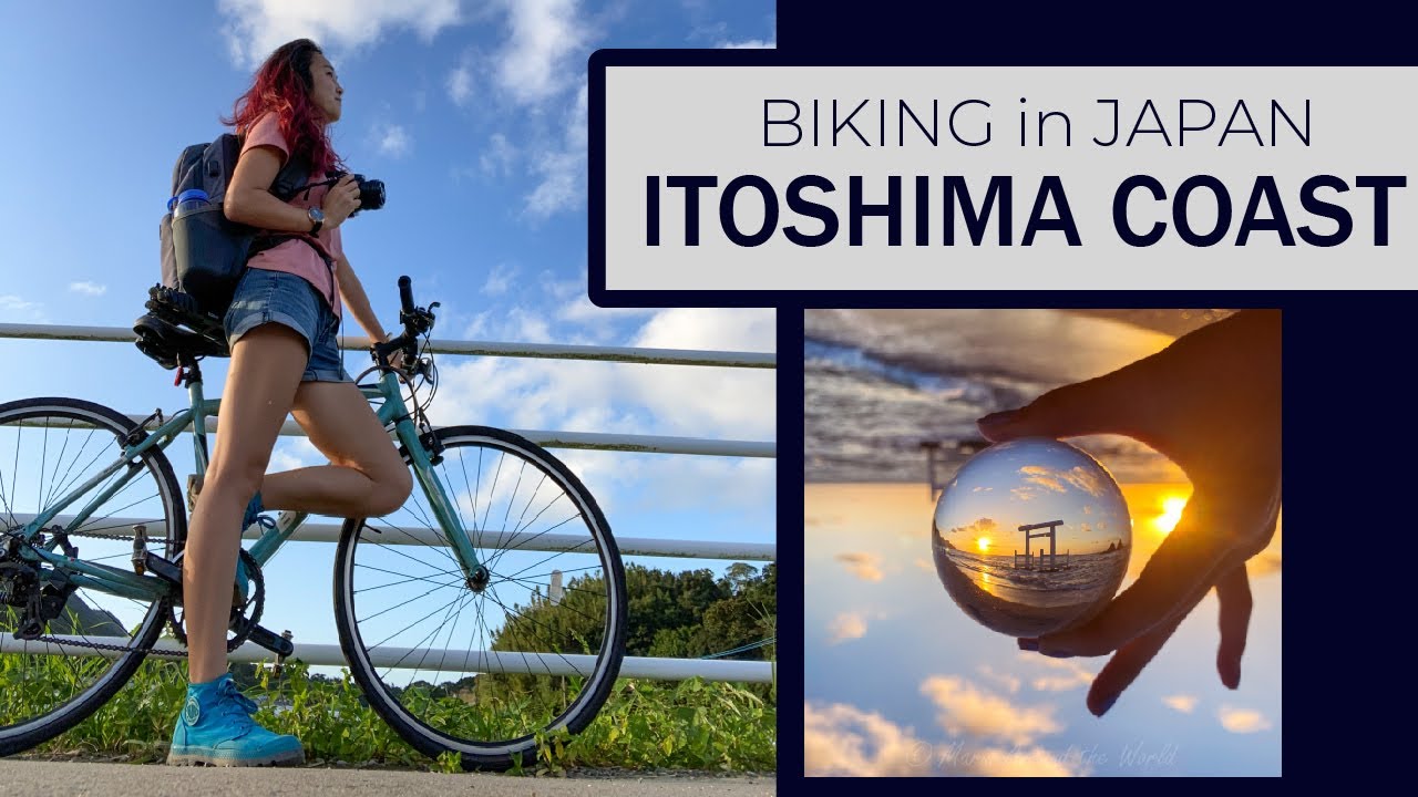 Cycling in Japan | Bike Ride and Surfing in Itoshima, Fukuoka | Beautiful Beaches and Cafe | 糸島 二見ヶ浦