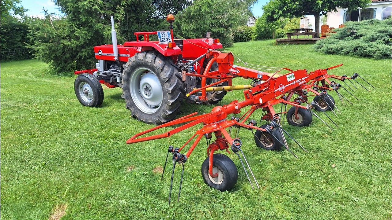 Massey Ferguson 140 Super et Kuhn GF 4201 MH / Foins 2023