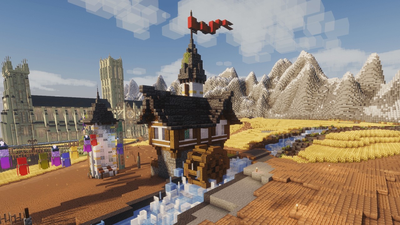 Building a Water Wheel House in Minecraft!