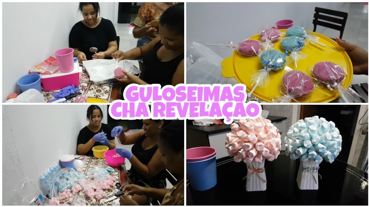 PREPARATIVOS DO CHÁ REVELAÇÃO, FIZEMOS PIRULITO DE CHOCOLATE E MUITO MAIS❤