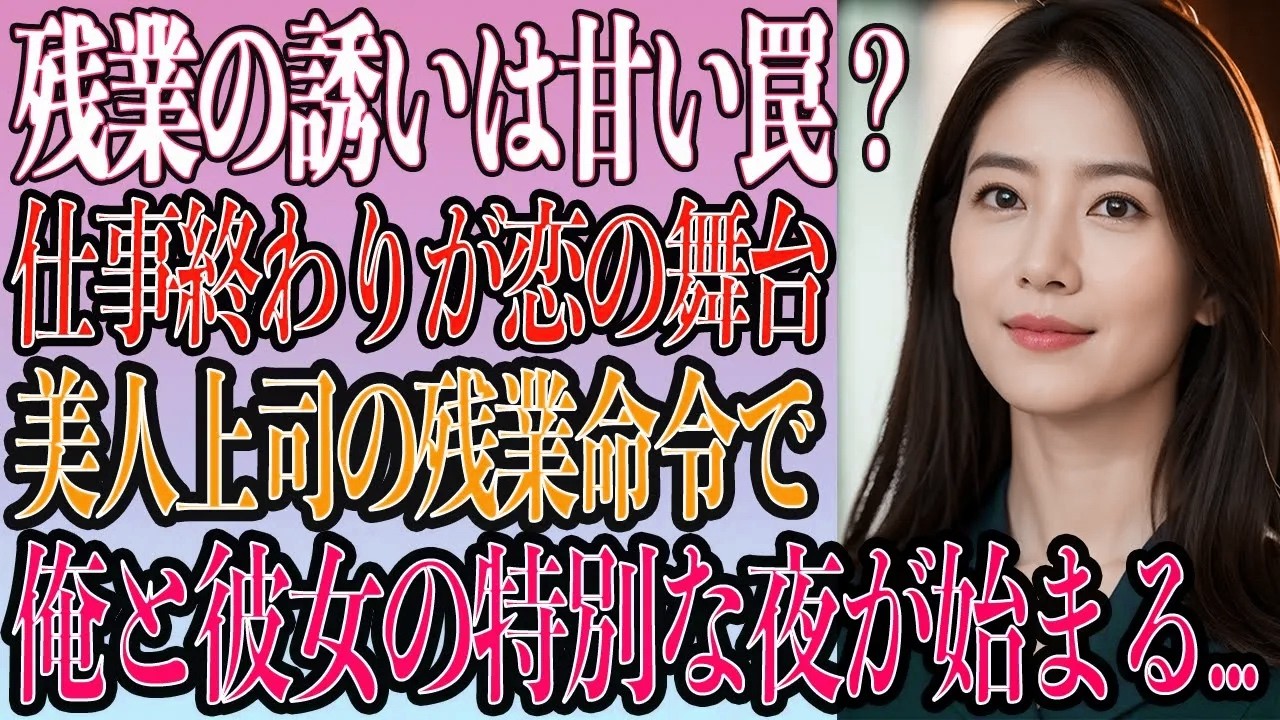 【スカッと馴れ初め】残業の誘いは甘い罠？美人上司の“残業”に隠された秘密とは…?？～予想外の恋とグルメな日々～【いい話・朗読・泣ける話】