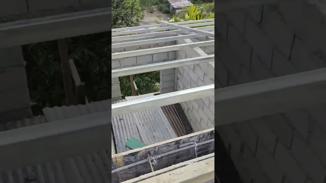 Concreting of Beam Support for our Trusses Frame. #tavjchannel #constructionlife #shorts