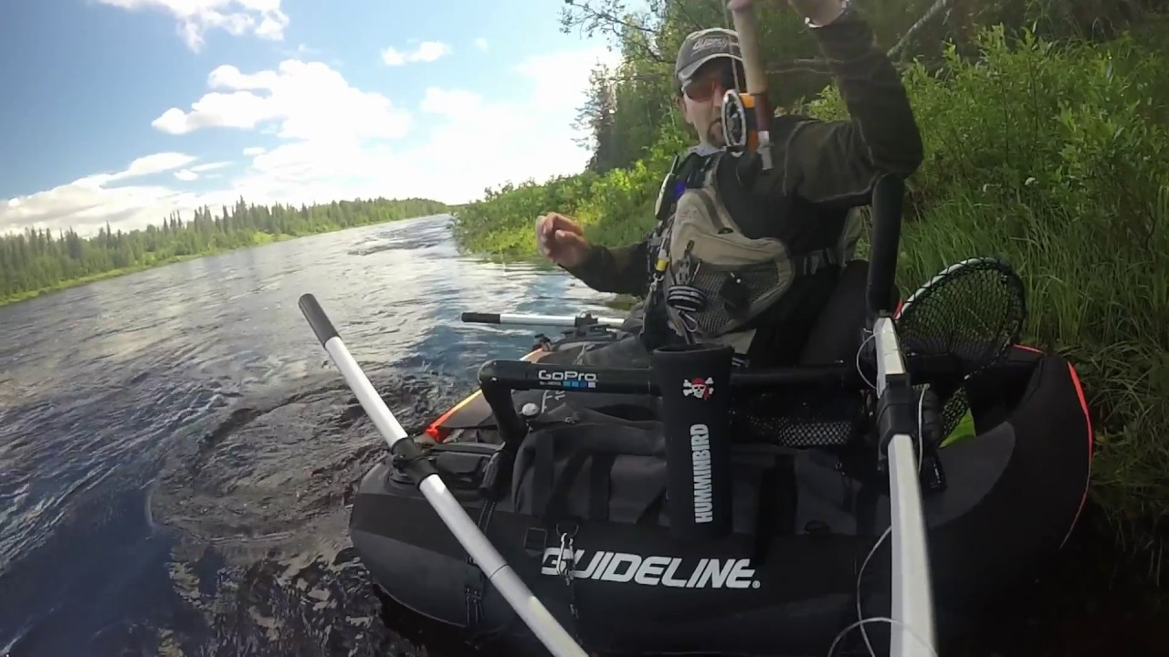 Fly fishing Belly Boat Float Tube GoPro flytringsfiske