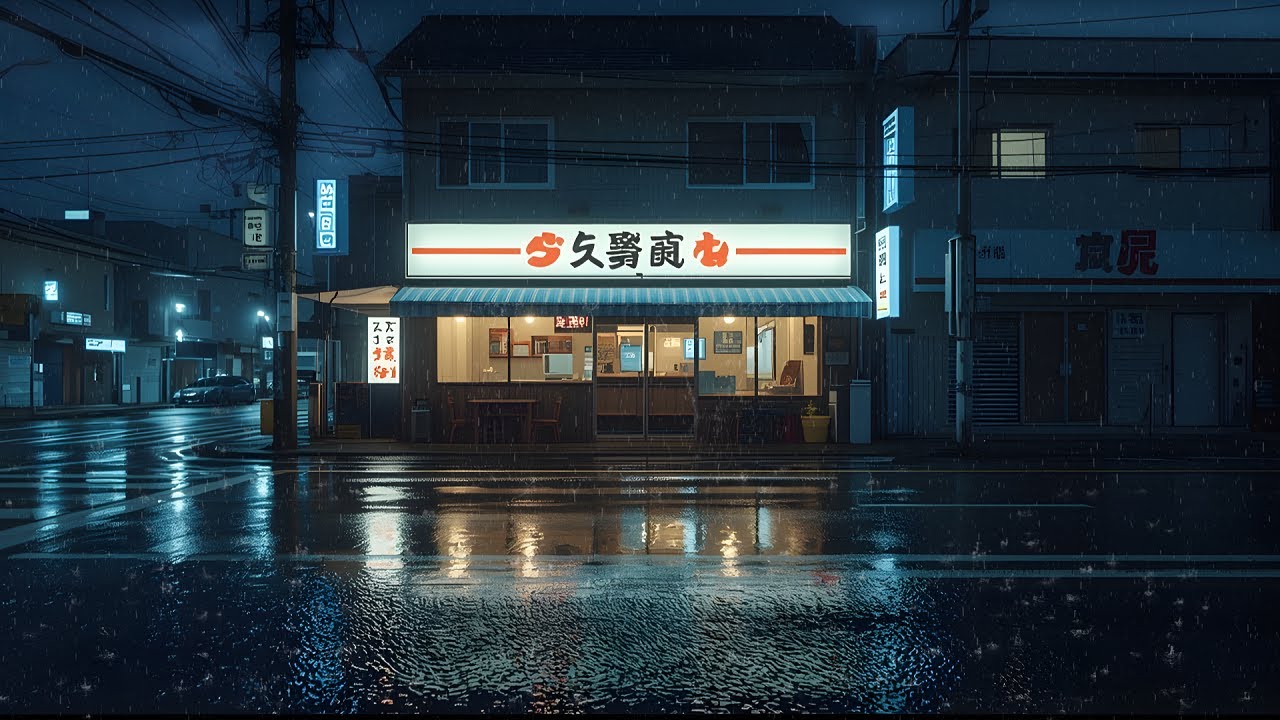 SLEEP NOW! Deep Lofi Beats from a Tokyo Café (Perfect Rain Sounds for Sleep)