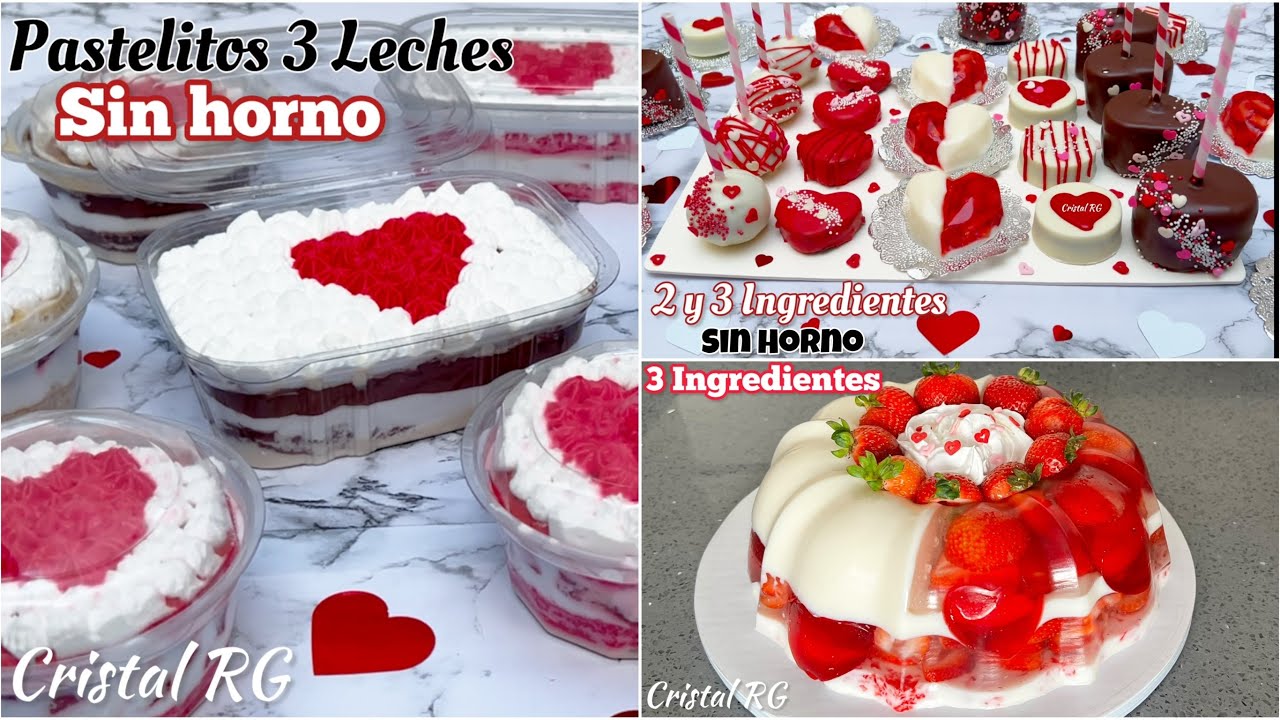 Postres para vender sin horno para San Valentín 