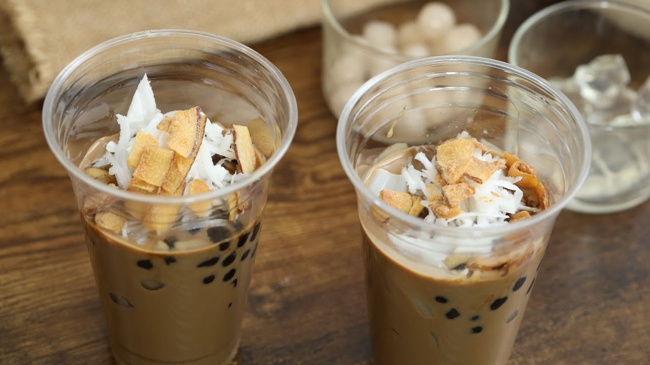 Cà phê dừa dầm mát lạnh | Coconut coffee dessert