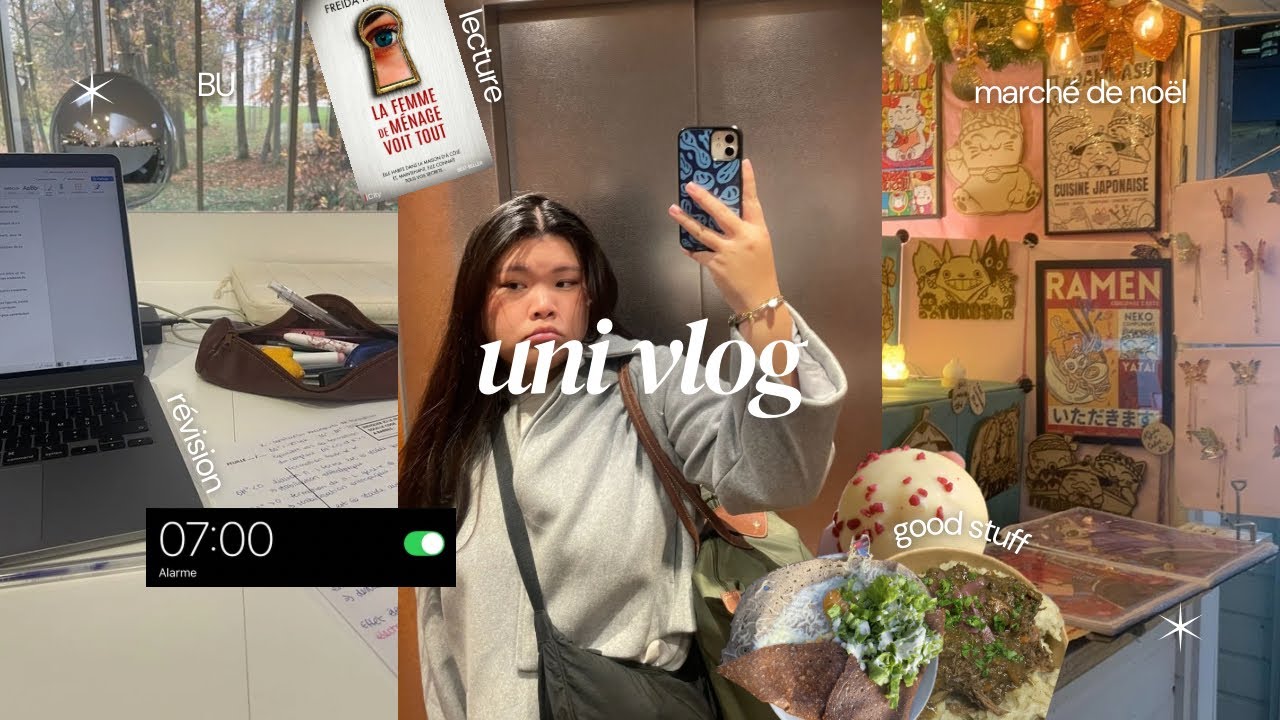 UNI VLOG 📚 | révisions, (bcp) BU, marché de noël, contrôle, good food...