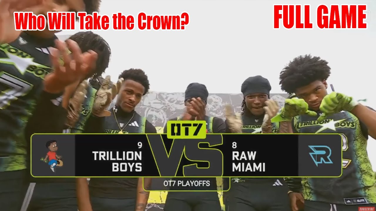 Trillion Boys vs Raw Miami | OT7 Playoffs LIVE | Elite 7v7 Football Action from Miami!