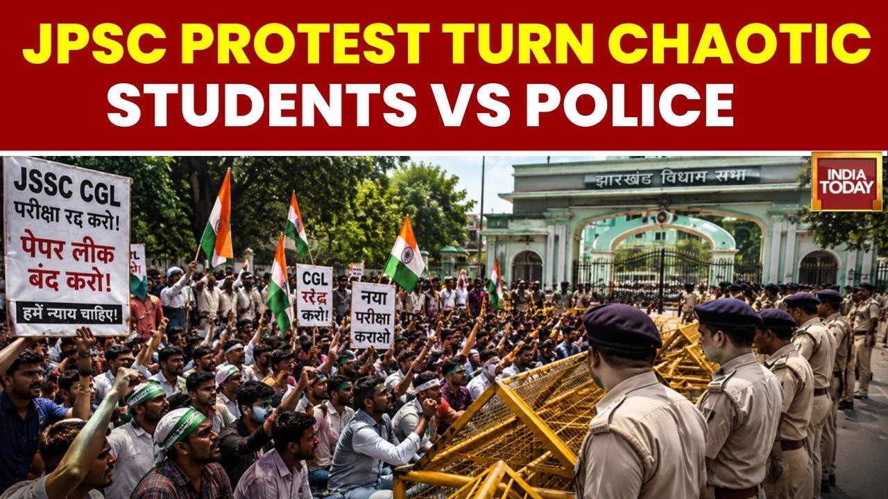 Jharkhand JSSC CGL Protest: Police Use Lathis As Students Demand Fresh Exam Over Paper Leak