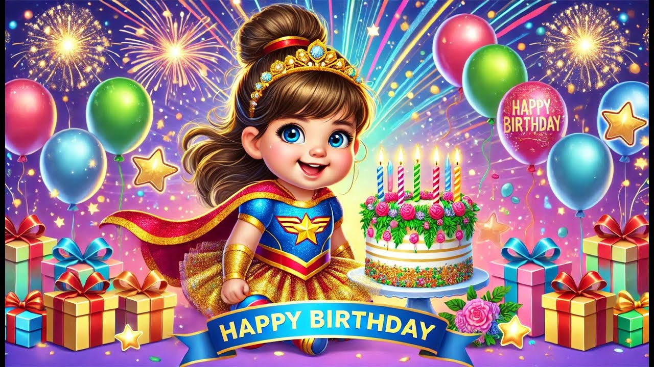 🎉🎂  Joyeux Anniversaire Super petite fille Héroïne ! Célébration chanson Spéciale 🎈🦸‍♀️2025