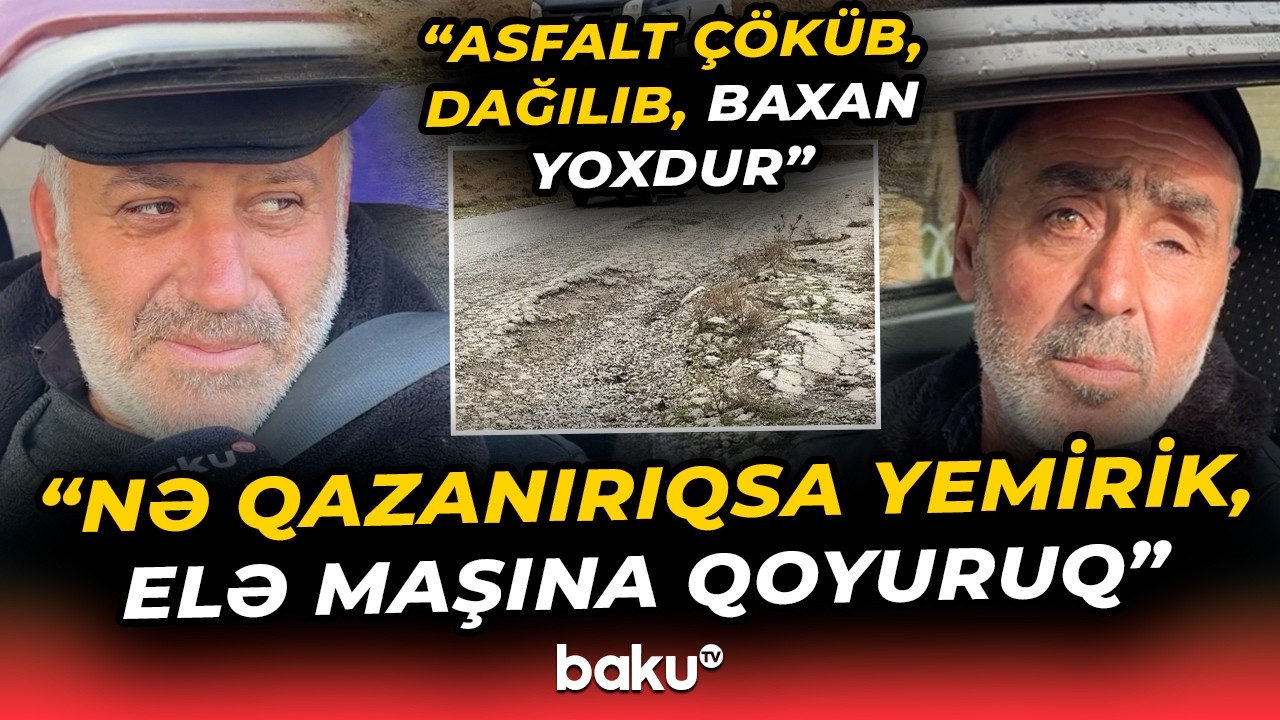 Şamaxıda yol problemi sakinləri özlərindən çıxardı - Baku TV