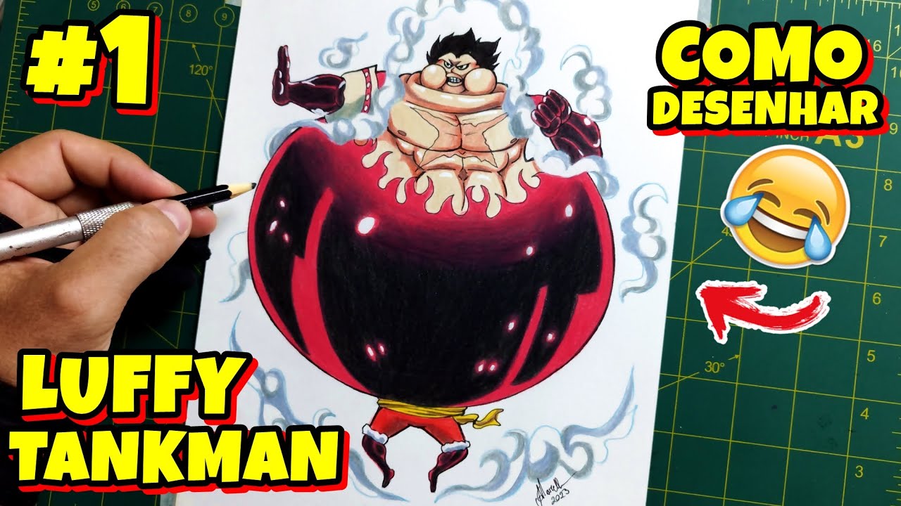 Como desenhar o LUFFY GEAR 4 TANKMAN One Piece passo a passo #1