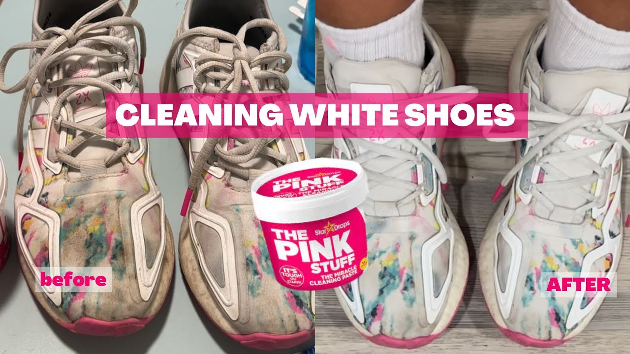 Cleaning White Shoes with The Pink Stuff!