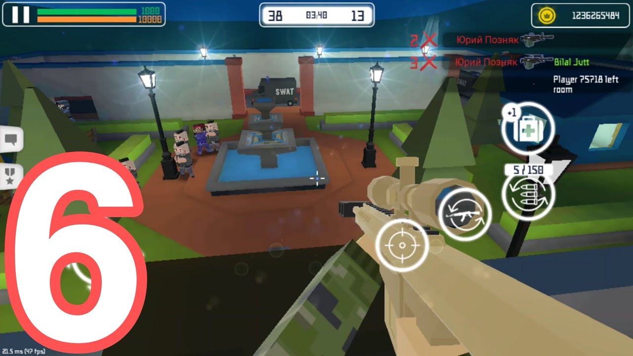 Block Gun FPS Shooting Gameplay Sniper Shots