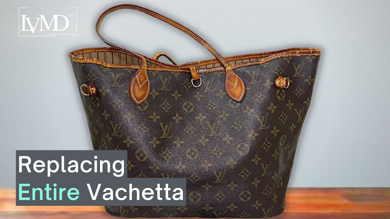 Full Makeover Of Damaged Louis Vuitton Neverfull | Vachetta Replacement | Repair
