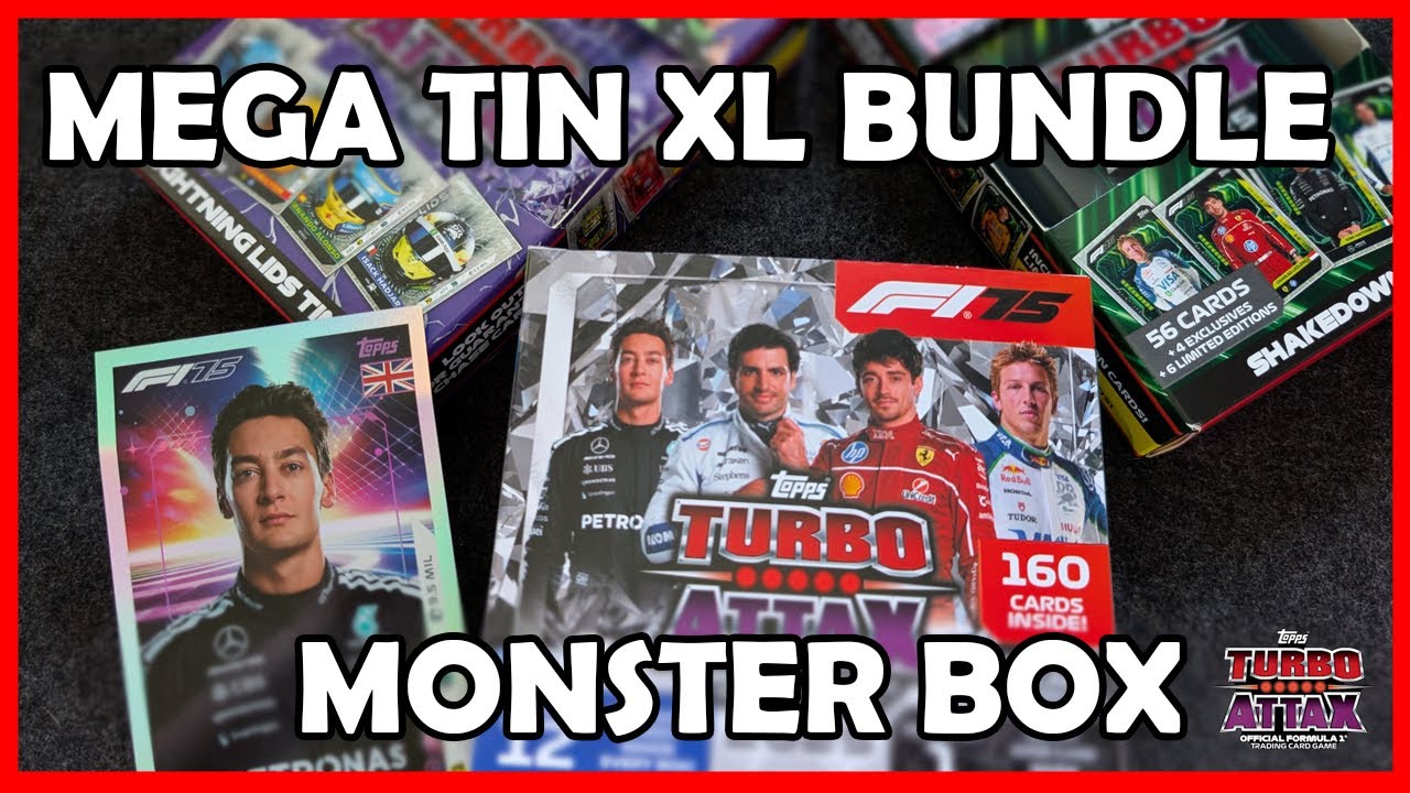 MONSTER BOX & MEGA TIN OPENING! TOPPS F1 TURBO ATTAX 2025