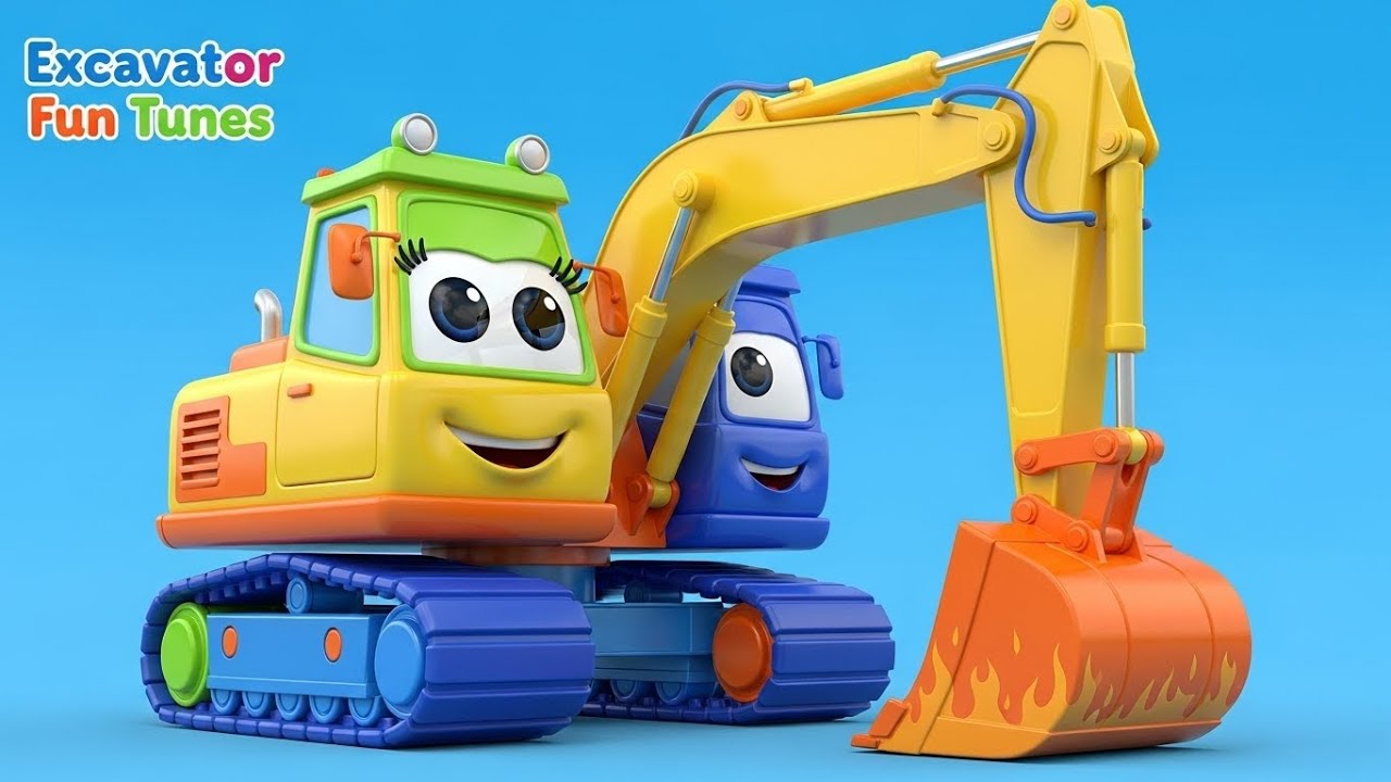 🛠️ Learn Construction Vehicles Names | 3D Animation for Toddlers