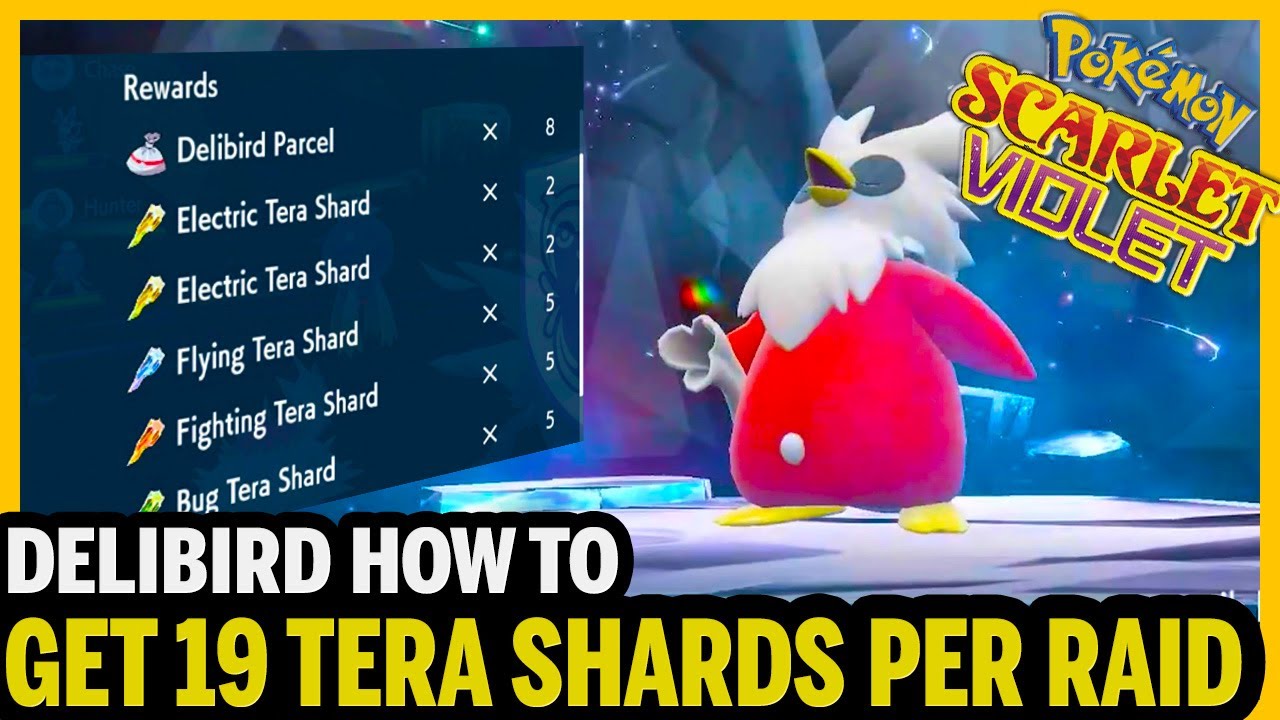 How To Get 19 Tera Shards in the Delibird Raids! - Tera Raid Spotlight Event Pokemon Scarlet Violet