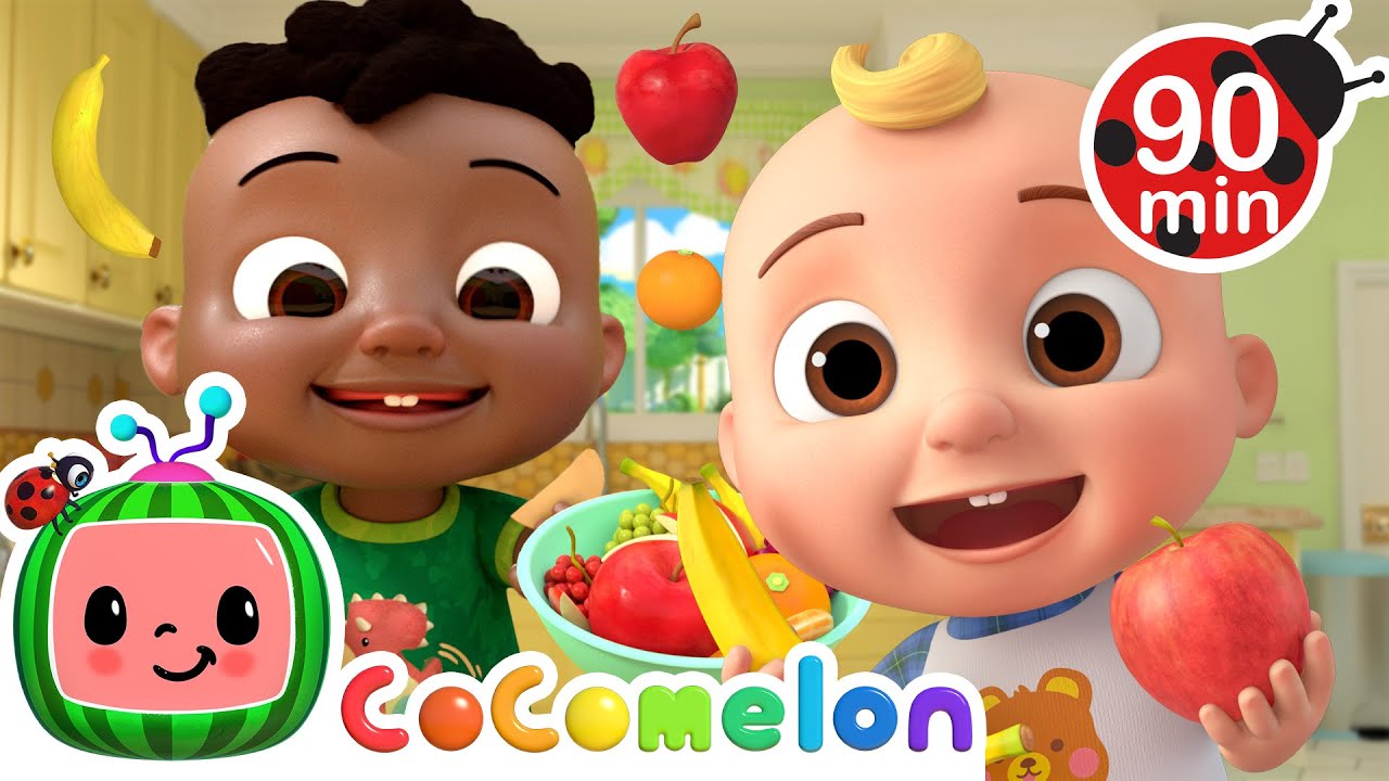 Baby JJ's Yummy Yes Yes Fruits! 🍎🍇🍌 + MORE CoComelon Nursery Rhymes and Songs for Kids 🎵