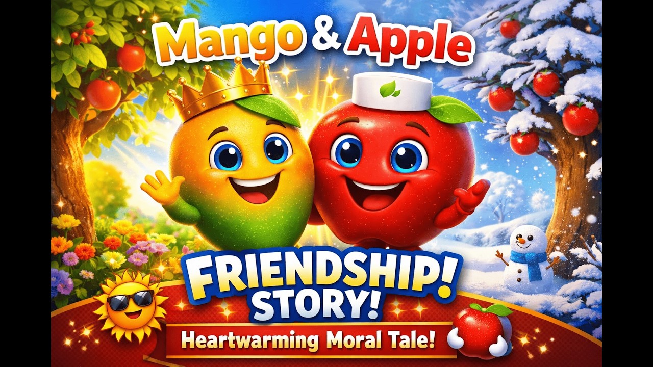 The Sweet Friendship of Mango & Apple 🍎🥭 | Heartwarming Kids Story in Hindi | 3D Cartoon Animation