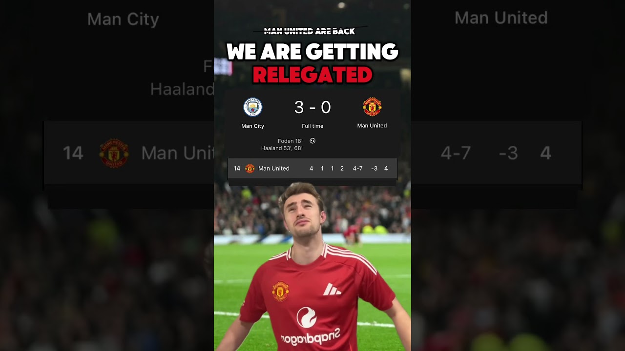 MAN UNITED ARE GETTING RELEGATED THIS SEASON 😡😭| MAN CITY 3-0 MAN UNITED