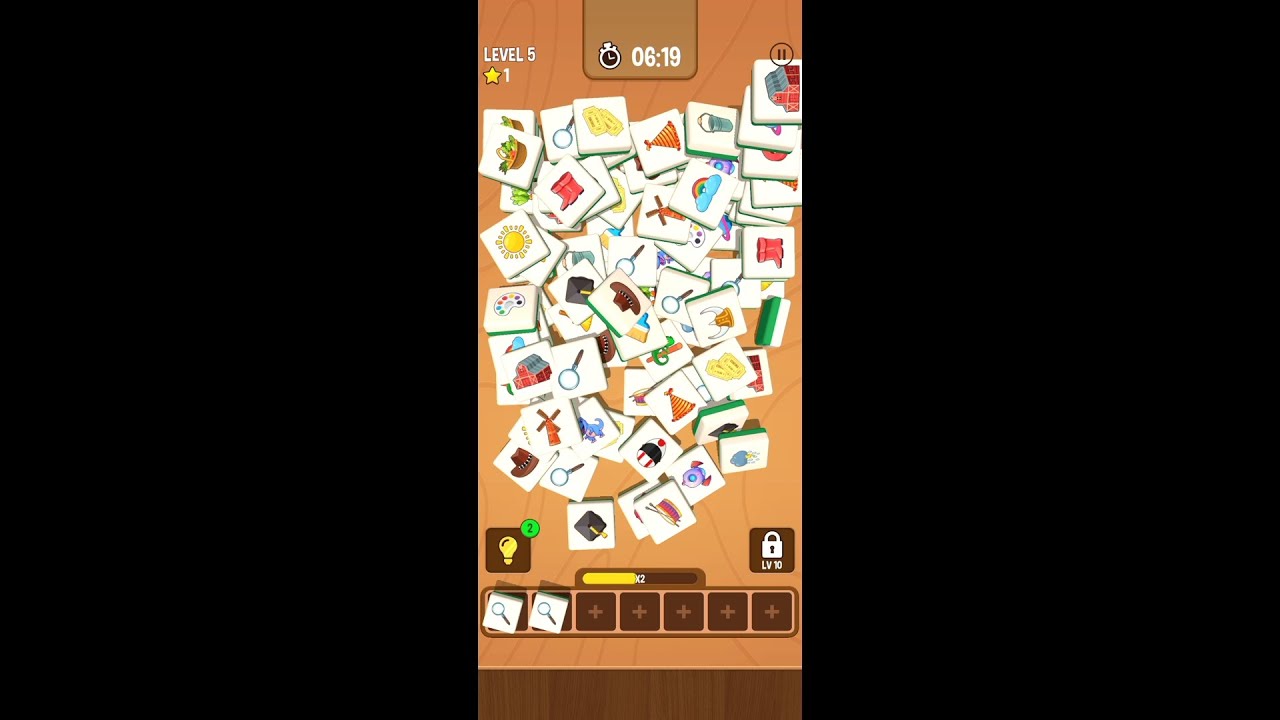 Tile Triple 3D (-by LIHUHU) - free offline matching puzzle game for Android and iOS - gameplay.