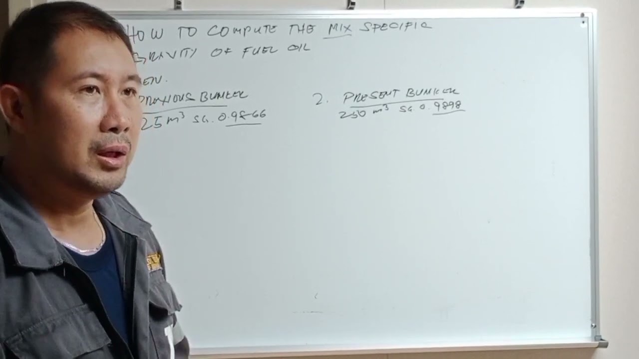 How to compute mix specific gravity of fuel oil, Chief Meloy, life at sea