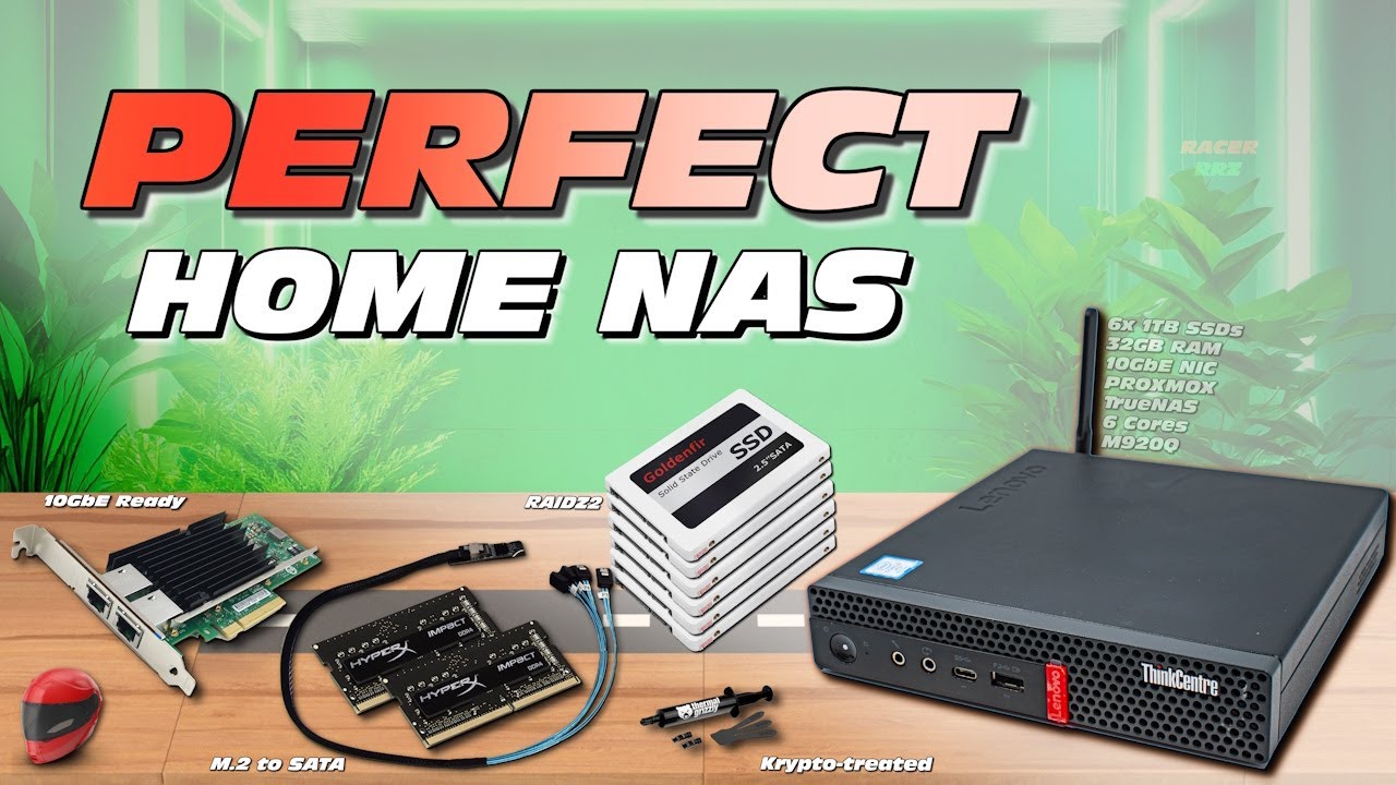 Бюджетная сборка! NAS-сервер Lenovo M920Q: PROXMOX — TrueNAS, 6 SSD по 1 ТБ (RAIDZ2), 32 ГБ ОЗУ! ...